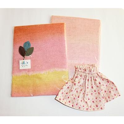 ふるさと納税 泉南市 ●手染めスカーフ(暖色系)2枚とアームカバーのセット