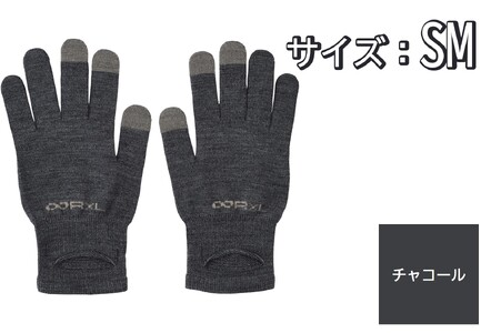 R×L（アールエル） メリノウール グローブ ライト G チャコール SMサイズ