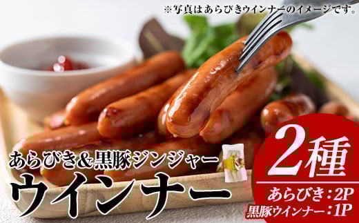 ウインナーセット(2種・あらびきウインナー2P、ナンチクの黒豚MEGUMIウインナージンジャー1P) 黒豚 豚肉  ウインナー【ナンチク】A778