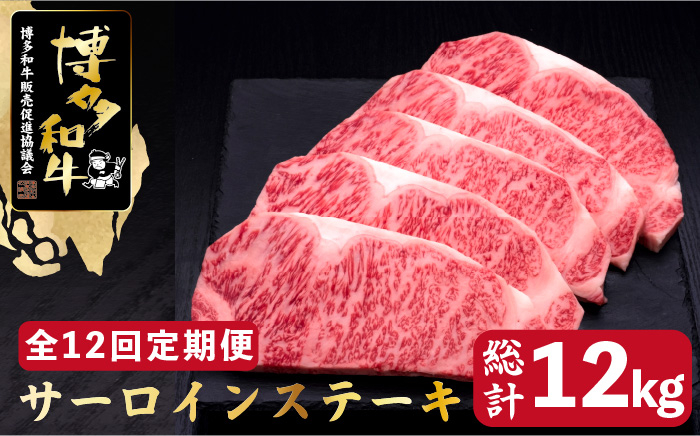 
【全12回定期便】博多和牛 サーロイン ステーキ 200g×5枚＜久田精肉店＞那珂川市 [GDE022]
