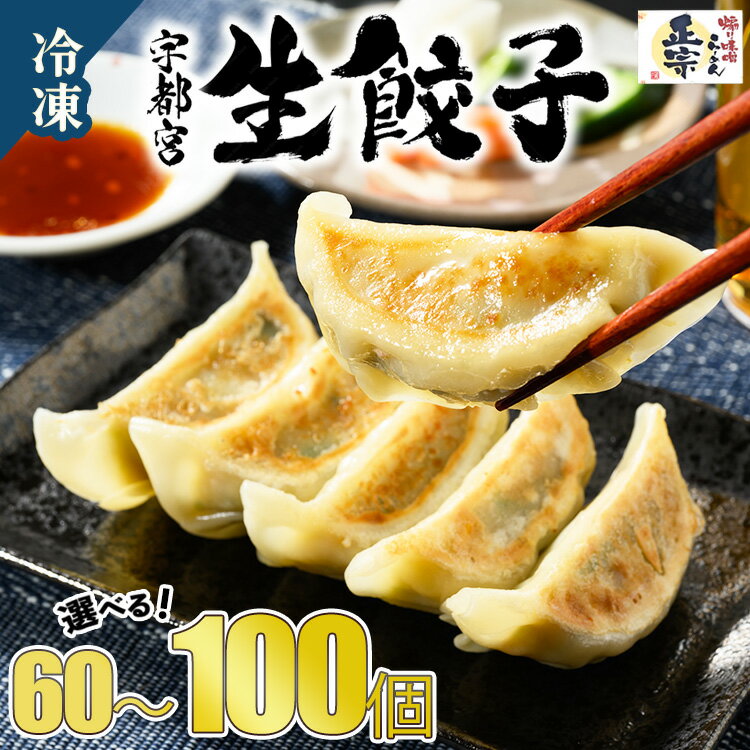 【ふるさと納税】【選べる数量】餃子20個入り×3～5箱（60～100個） | ふるさと納税 餃子 冷凍 ギョウザ 冷凍食品 惣菜 お取り寄せ グルメ 送料無料 宇都宮 栃木県