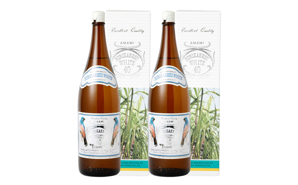 徳之島 高岡醸造 ラム酒 ルリカケスホワイト  1800ml×2本