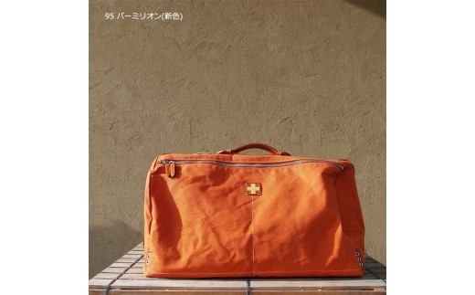 木の庄帆布 ネオボストン ボストンバッグ ( バーミリオン ) /  KinoshoTransit Bon Voyage CANVAS NEO BOSTON BAG 担げる ボストンバッグ シンプル デザイン おしゃれ 高級 かばん カバン 鞄 メンズ レディース 朱色