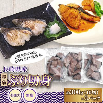 ふるさと納税 長崎市 長崎県産養殖ぶり骨取り切身(無塩)