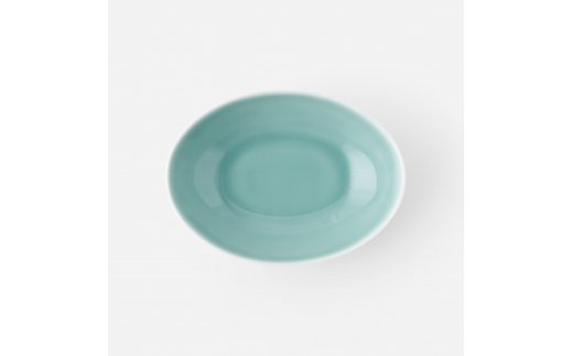 【伊万里焼】青磁楕円深鉢 2枚セット 027-H1316