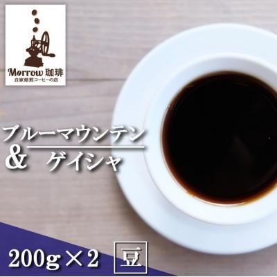 ふるさと納税 小郡市 コーヒー ブルーマウンテン No.1&amp;ゲイシャ 各200g 豆[No5354-7020]