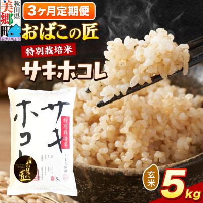 ふるさと納税 美郷町 《定期便3ヶ月》秋田県産サキホコレ 5kg 計15kg(玄米)|01_ymh-070503