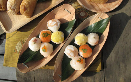 和器ふながた (ふね小×10枚)　日田市 / NPO法人游風 木製 お皿 使い切りタイプ[ARGC002]