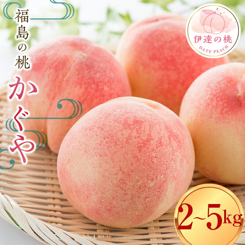 【ふるさと納税】2025年出荷分 先行予約数量が選べる 福島県産 かぐや 2kg 3kg 5kg 2025年8月中旬〜2025年8月下旬発送 先行予約 予約 大玉 固め 伊達の桃 桃 もも モモ 果物 くだもの フルーツ 国産 F20C-732var