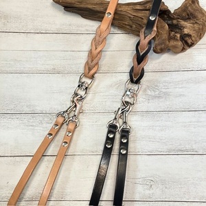 「13ｍｍ幅」 本革 ベンズ の多頭引き リードセット カラー：ヌメ