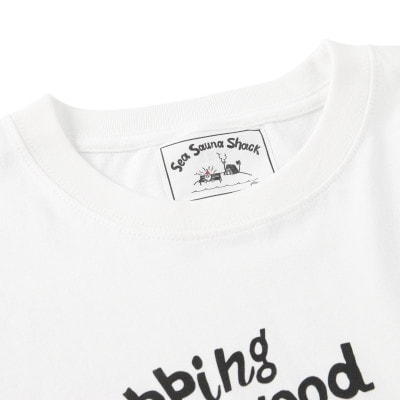 【Sea Sauna Shackオリジナル】薪割りロングTシャツ ホワイト XLサイズ【1668859】