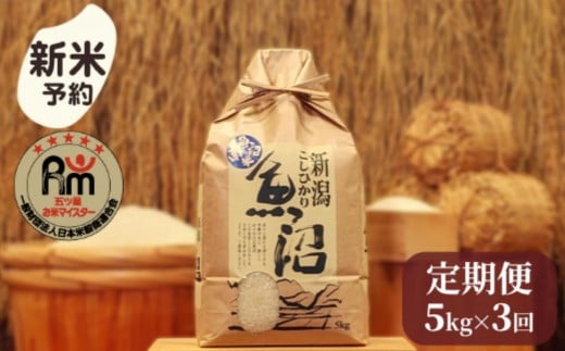 
            【新米予約】令和７年産「五つ星お米マイスター」の南魚沼産コシヒカリ　精米5kg×３回（毎月定期便）【2025年10月上旬より順次発送予定】
          
