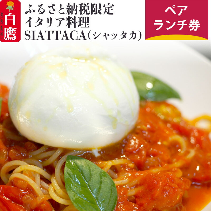 【ふるさと納税】＼レビューキャンペーン実施中／ ふるさと納税限定 イタリア料理SIATTACA(シャッタカ) ペアランチ券