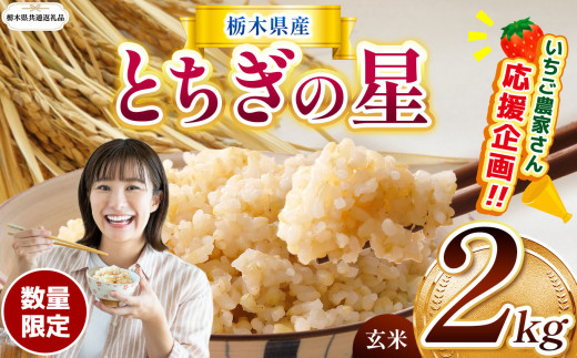 【栃木県共通返礼品】【先行予約】【定期2回】訳あり 数量 限定 令和8年度産 とちぎの星 約 2kg | とちぎの星 ミルキークイーン kome okome ご飯 お米 米 日本米 玄米 白米 ごはん おいしい  ふるさと納税 栃木県 那珂川町 送料無料