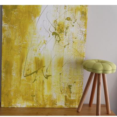 ふるさと納税 大川市 monaca stool:kiku【イエロー/栴檀/高さ45cm】 |  | 01