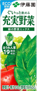 【定期便6回】紙充実野菜緑の野菜ミックス２００ｍｌ×２４本