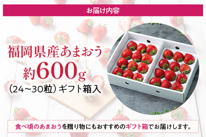 あまおう ギフト箱 約600g 苺 果物 フルーツ 冷蔵 箱入り ギフト 贈り物 送料無料 ※北海道・沖縄・離島は配送不可 大木町産 南国フルーツ CO006
