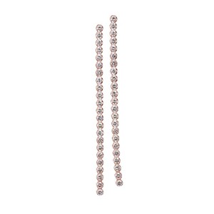 [MADE IN KOFU] K18PG シルキータッチテニスチェーン［シングル］ピアス 1.0ct TI-1141