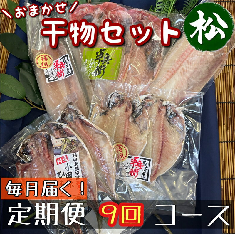 【ふるさと納税】【毎月定期便9回】厳選！小田原の旬の干物セット 松【 まぐろや 神奈川県小田原市 】