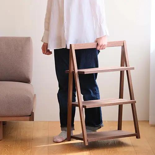 府中家具　インテリアシェルフ3段　ウォールナット No.613