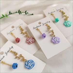 ＊ひすい＊　『花時』アシンメトリーピアス/水引ピアス