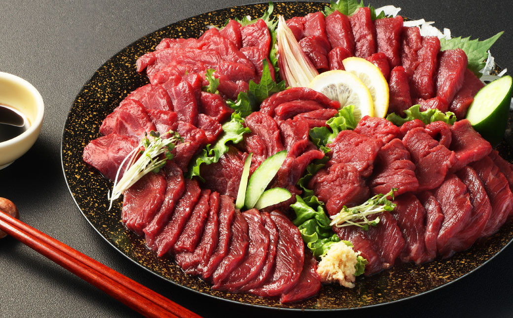 【フジチク ふじ馬刺し】極上馬刺し ロース・ヒレ食べ比べセット（7〜8人前／各400g）