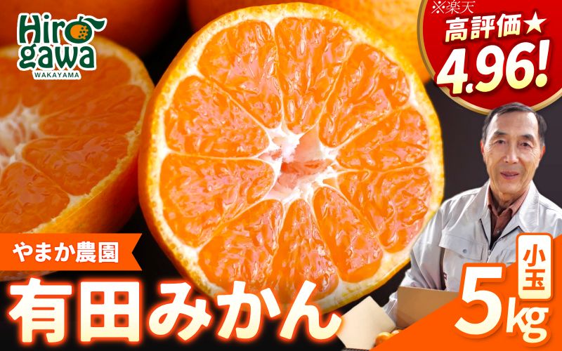 有田 みかん 小玉 5kg / 温州みかん 有田みかん 甘い 小粒 和歌山 柑橘 ※2026年12月上旬〜翌年1月上旬に順次発送 【ymk004-s-5A】
