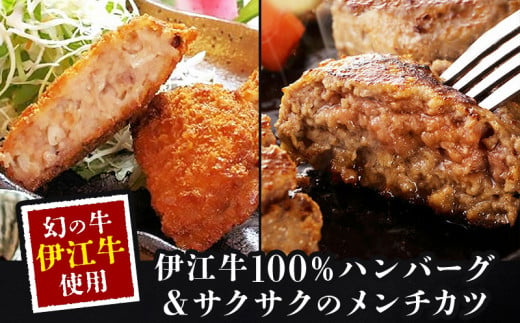 
【沖縄県産和牛】伊江牛　ハンバーグ＆メンチカツセット　（お徳用セット）
