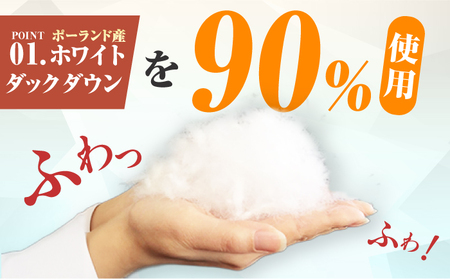 【真冬用】シングル掛け布団 羽毛1.3kg ピンクorブルーorアイボリー ポーランド産 / 布団 [AFAO025]