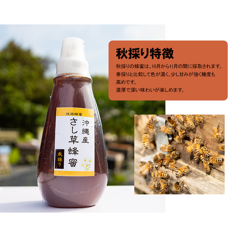 純粋蜂蜜　沖縄産　さし草蜂蜜　秋採り　500g×2本　南風原町採取_イメージ4