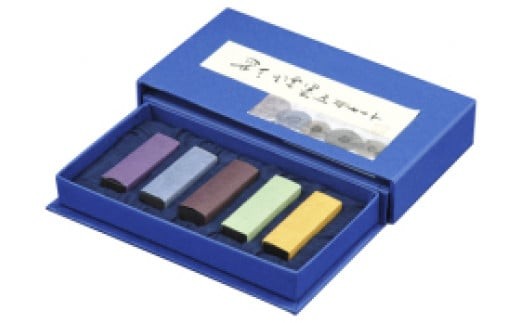 
                  彩煙墨五本セット『人気色その1』  / 田辺市 紀州松煙 紀州墨 彩煙墨 墨 墨セット 書道 書道用品【skm024】
                