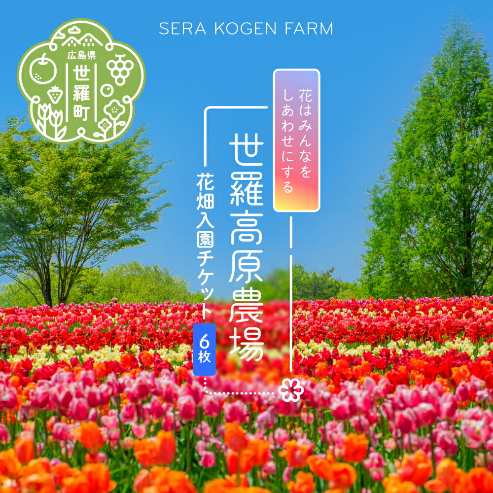 【ふるさと納税】花畑入園チケット 6枚《世羅高原農場》しだれ桜 チューリップ ひまわり ダリア ガーデンマム 観光 農園 A041-11