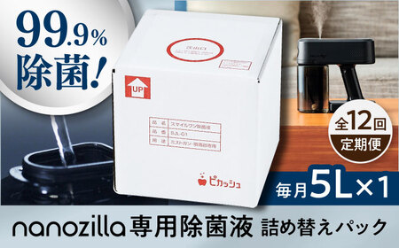 全12回定期便 nanozilla専用 銀イオン除菌液 5L / 除菌 除菌 BHBA013