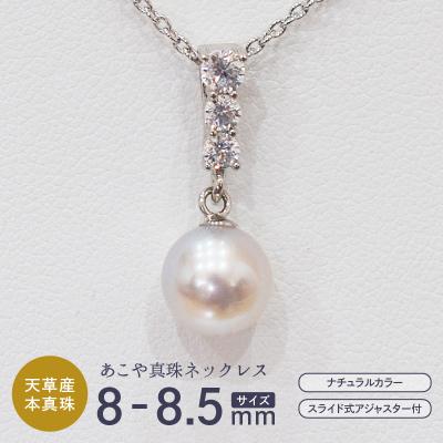 ふるさと納税 天草市 あこや真珠 ナチュラルカラー 8 - 8.5mm 1粒 ペンダントトップ 【A】_S085-403