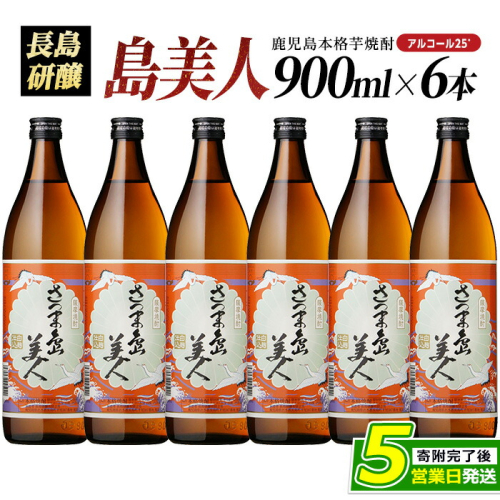 本格焼酎 さつま島美人(900ml×6本)【町内酒販業者】nagashima-7240R8