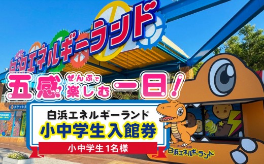 白浜エネルギーランド 小中学生 入館券 1名