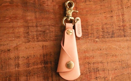 【minca】栃木レザーの真鍮靴ベラキーホルダー/シューホーン01/タン(生成)　641【雑貨 日用品 人気 おすすめ 】