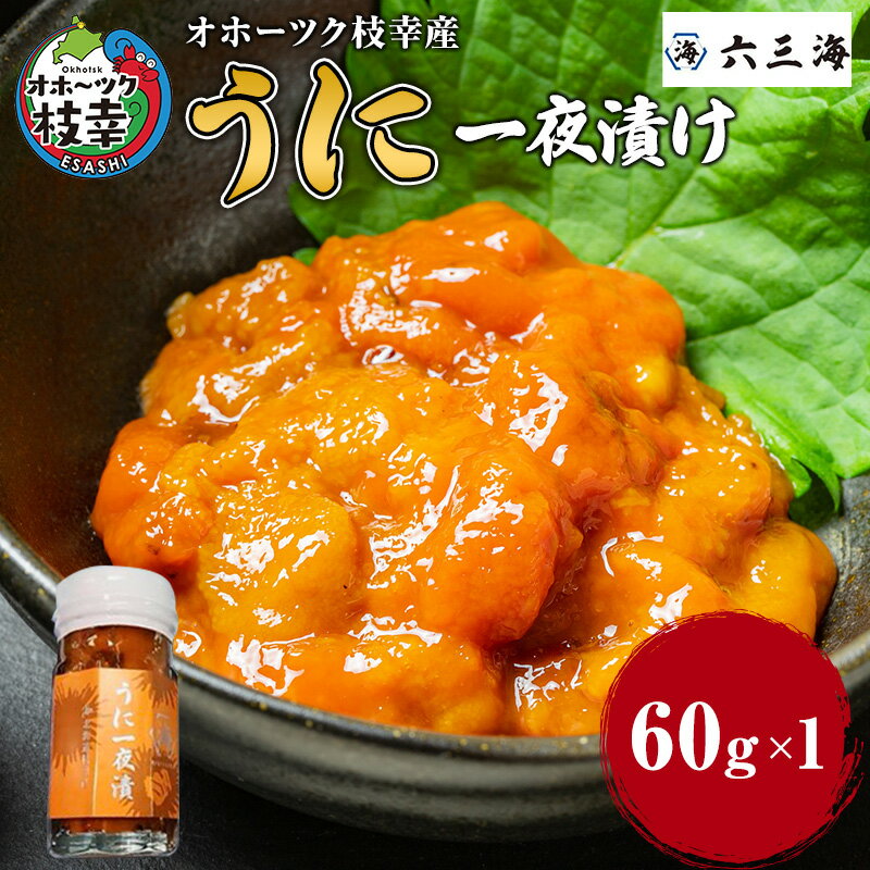【ふるさと納税】オホーツク枝幸産 うに一夜漬け60g×1瓶