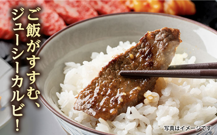 【全12回定期便】博多和牛厚切りカルビ1kg（500g×2P）《糸島》【幸栄物産】 [ABH040]