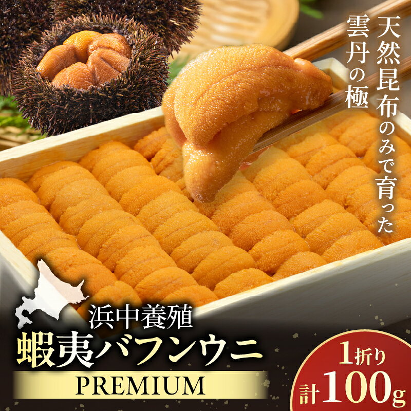 【ふるさと納税】≪浜中養殖≫ 蝦夷バフンウニ 計100g 折箱入り 北海道 海鮮 新鮮 国産 海産物 魚介類 ウニ 雲丹 濃厚 食品 刺身 うに丼 海鮮丼 手巻き寿司 パスタ おつまみ 海の幸 高級食材 ギフト 贈り物 贅沢 ご褒美 養殖 冷蔵 おすすめ 浜中町 送料無料