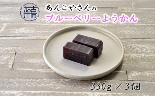 【老舗の味】あんこやさんの「ブルーベリーようかん」(3個入)《 ようかん 羊羹 ブルーベリー 和菓子 ブルーベリーようかん しつこくない甘さ 》【2401H05919】