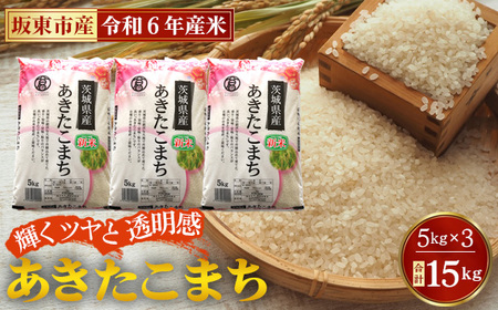 No.772 令和6年産　あきたこまち15kg【坂東市産】