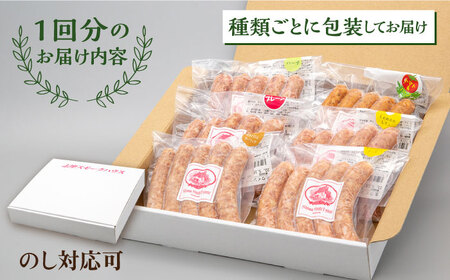 【全3回定期便】生ウインナー 30本 (5本×6種) 糸島市 / 志摩スモークハウス [AOA023] 詰め合わせ ギフト お歳暮 ソーセージ 生ハム ウインナー ハム ソーセージ詰め合わせ ソーセー