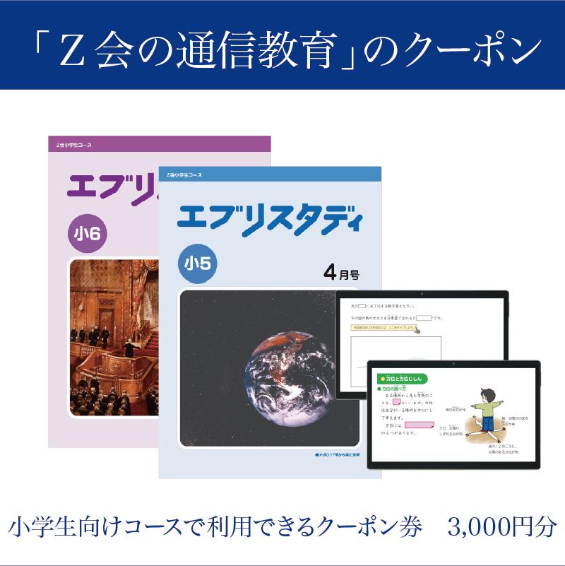 【ふるさと納税】「Z会の通信教育」 クーポン 小学生向けコース 3000円分 教育 学習 通信 学び こども 幼児 クーポン Z会 株式会社Z会 静岡県 三島市