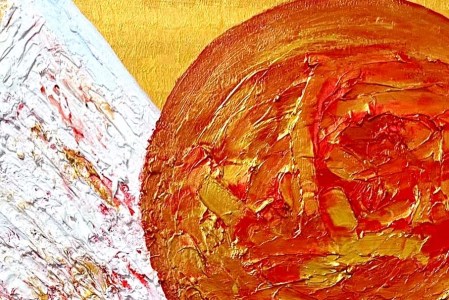 富士山溶岩パワーアート「輪和白富士」 絵画 アート