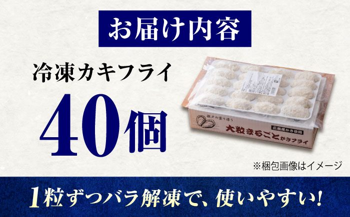 冷凍 大粒 カキフライ 40粒 広島県産 冷凍カキフライ 広島牡蠣 牡蠣 かき カキ  料理 簡単 魚介類 海鮮 ギフト 広島県福山市/クニヒロ株式会社 [BACG006]