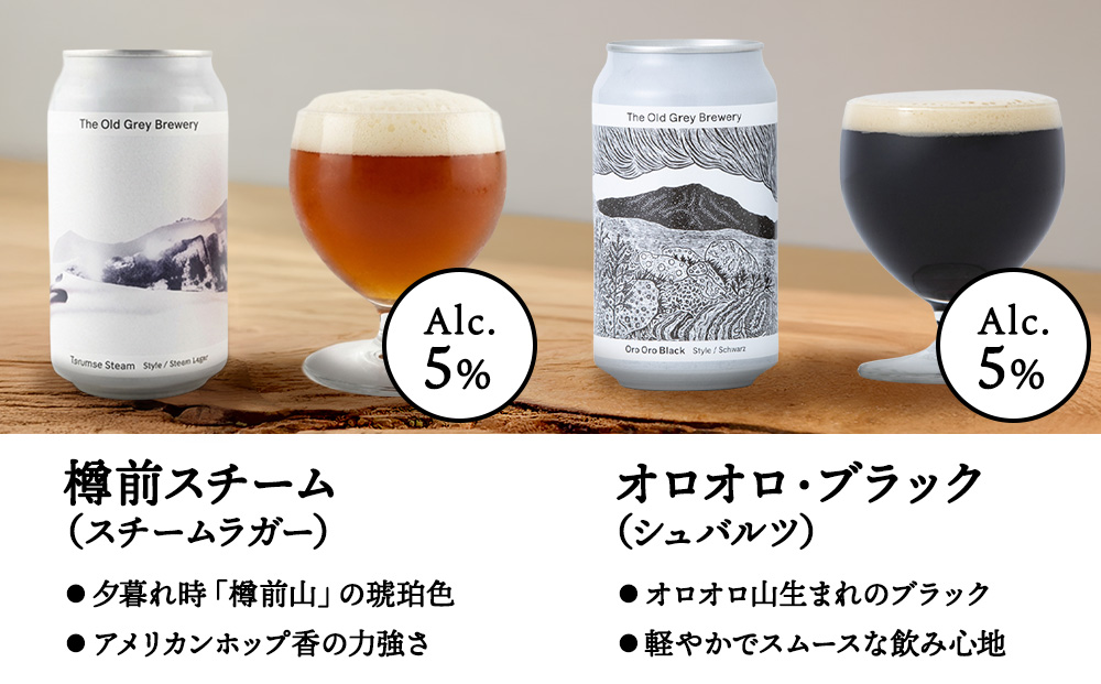 【白老町のクラフトビール】アート缶6種飲み比べ (各4本)計24本《The Old Grey Brewery》