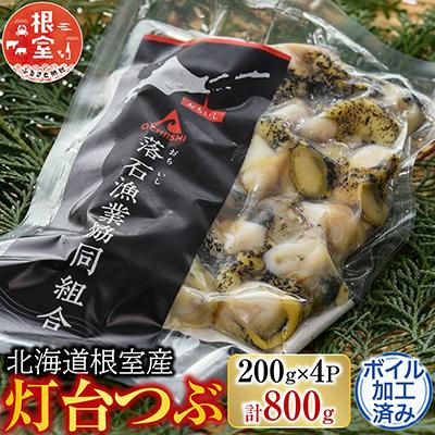 ふるさと納税 根室市 【北海道根室産】灯台つぶ200g×4P(計800g) A-20006