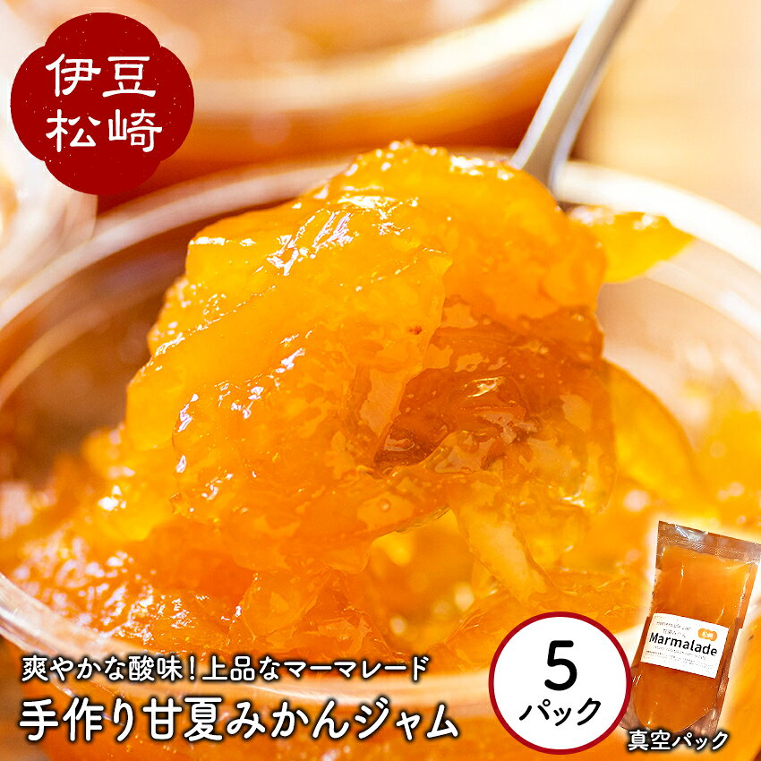 【ふるさと納税】［ご当地ジャム］ 手作り 甘夏みかんマーマレード 5パック入り　　炉ばた館　ジャム じゃむ あまなつ 甘夏 マーマレード みかん 蜜柑 柑橘 フルーツ 果物 手作り スイーツ お菓子 ヨーグルト トースト 個包装 ギフト プレゼント 便利 手土産 静岡 伊豆 松崎