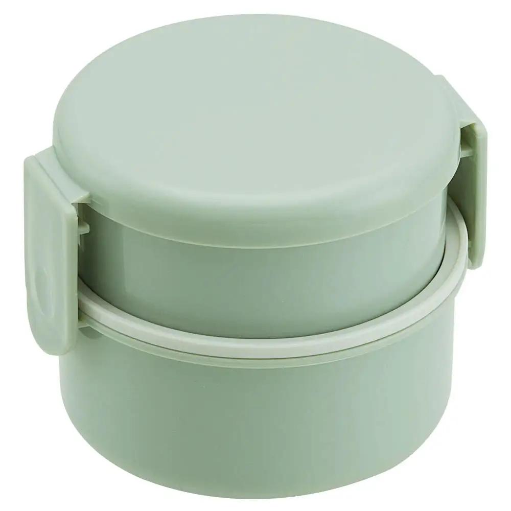 お弁当箱 2段 500ml レンジ対応 丸型 バイオマス ONWR1B セピア カラー グリーン 奈良県奈良市 skt104 スケーター 668395
